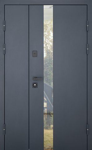 Вхідні металеві двері з терморозривом модель Nordi Glass комплектація Defender 1200 ABWEHR (506) 1756 фото