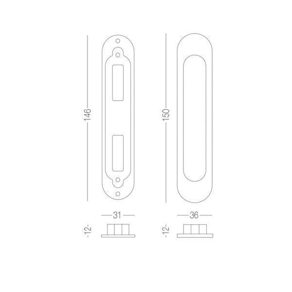 Ручка для розсувних дверей SDH-1 PB/SB SDH-1 PB/SB фото