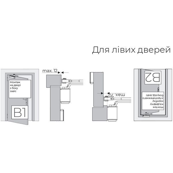 Доводчик зі стандартною тягою TS-20 SG/ES/ӦD 2/3/5 SILVER фото