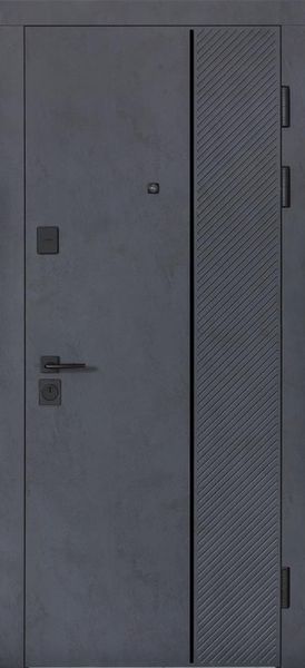 Вхідні двері Булат B-606 Модель 580/543 &mdash; Бетон антрацит / Оксид білий 224496 фото