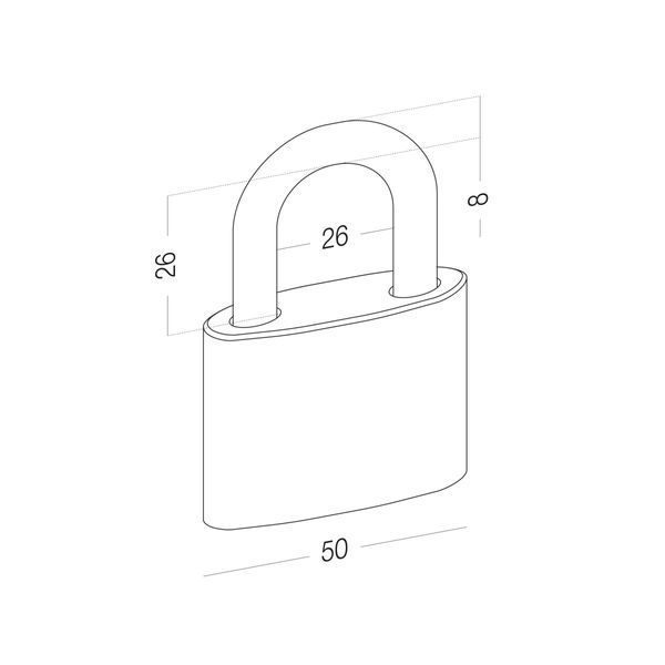 Замок навісний латунний HR-B1-50E HR-B1-50E фото