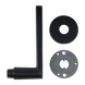 Ручка для дверей на розетці GHIDINI NION GZ NION BLACK фото 4
