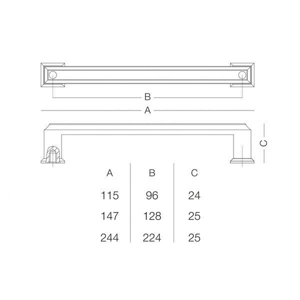 Меблева ручка D-1010-96 MBAB матова темна антична бронза D-1010-96 MBAB фото