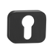 Накладка під циліндр E16 BLACK чорний E16 BLACK фото 1